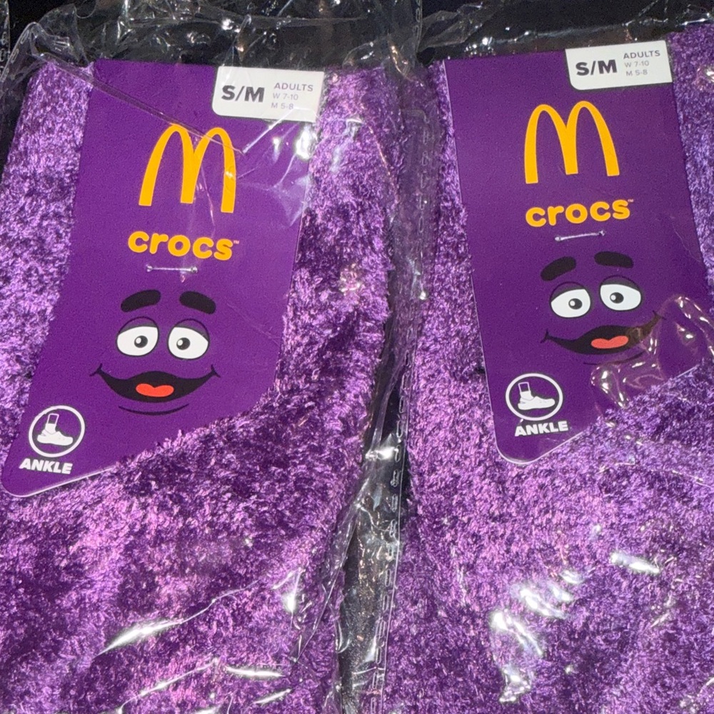 CROCS x McDonalds Grimace Socks - Picture 3 of 4